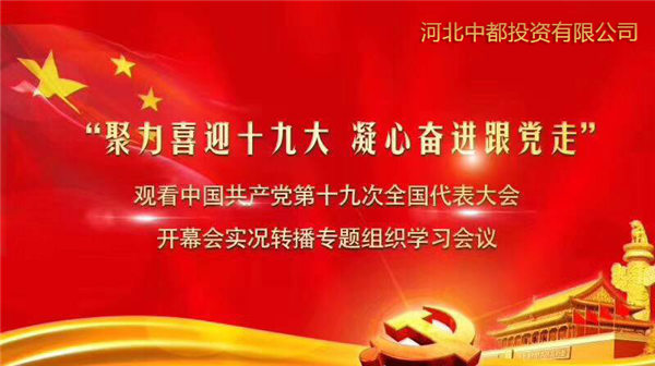 集团组织干部职工收看党的十九大开幕会盛况